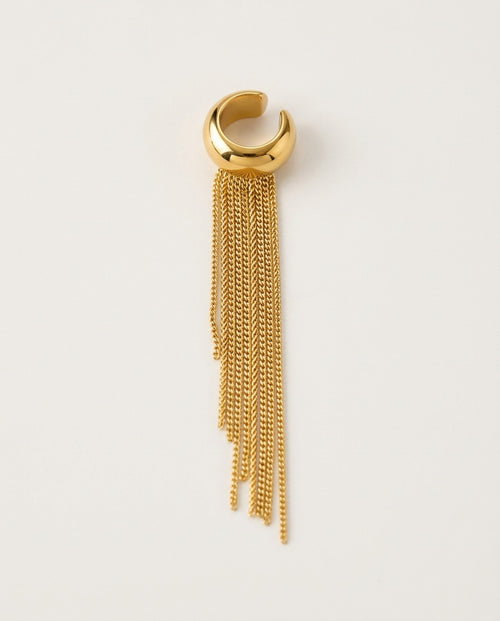 Ear cuff chaîne avec pampille de fines chaînes, vue produit