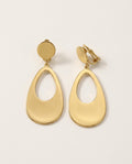 Comfortable clip on earrings with open teardrop, packshot