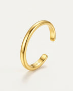 Anillo de pie dorado ajustable con aro abierto, foto de producto