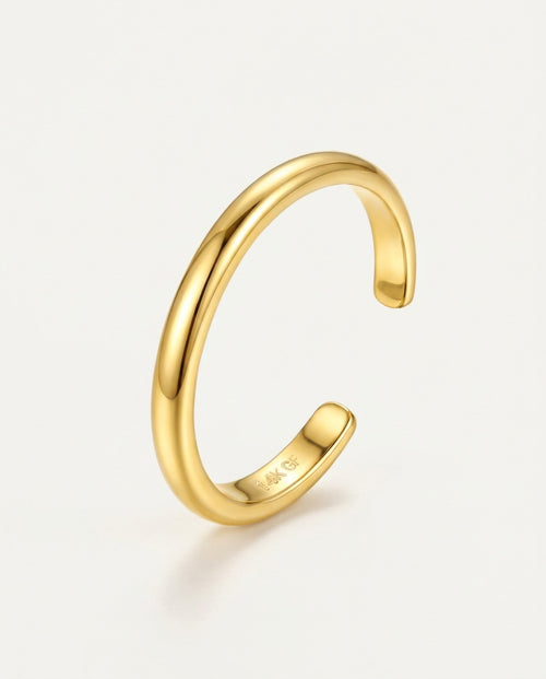 Anello piede regolabile color oro con fascetta aperta, foto prodotto