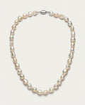 Collier perle baroque en perles d'eau douce blanches, vue produit