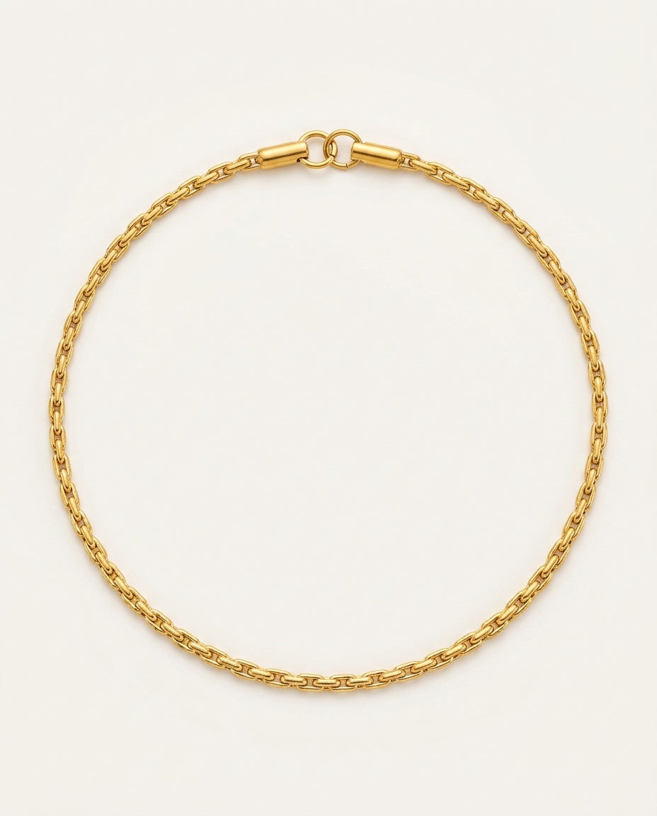 Choker Halskette Gold aus Edelstahl mit feinen Gliedern