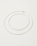 Silver chain necklace in stainless steel, 1.0 mm