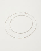 Silver chain necklace in stainless steel, 1.0 mm