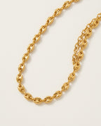Coffee bean chain in gold and silver tone stainless steel