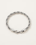 Mens chain bracelet in 5 mm twisted rope chain, packshot