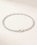 Bracelet maille marine en argent 925, vue produit